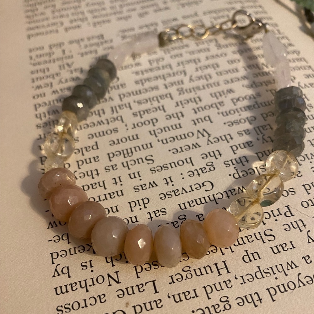 Gemstone bracelet- charged in a full moon soundbath